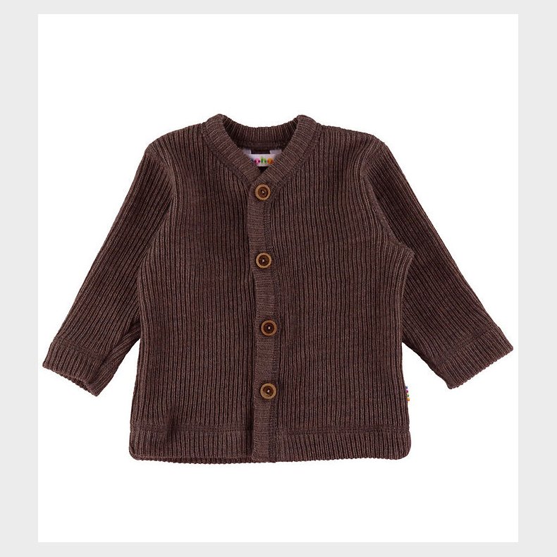 Joha Cardigan - Strik - Uld - Mrkebrun
