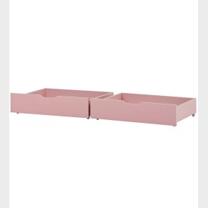 Hoppekids Skuffer m. Hjul - 2 stk. - 70x160 cm - Pale Rose