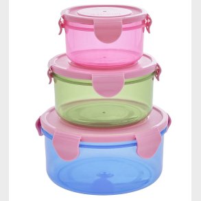 Rice Madbeholder - 3-pak - 0,4/0,8/1,5 L - Rd/Grn/Bl/Pink