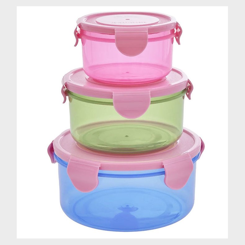 Rice Madbeholder - 3-pak - 0,4/0,8/1,5 L - Rd/Grn/Bl/Pink