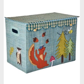 Rice Opbevaringskurv - Raffia - Stor - Happy Forest Theme