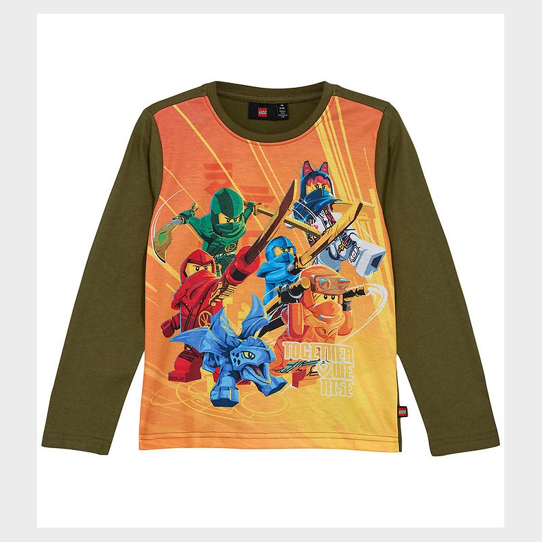 LEGO® Ninjago Bluse - LWTano 701 - Dark Khaki m. Print