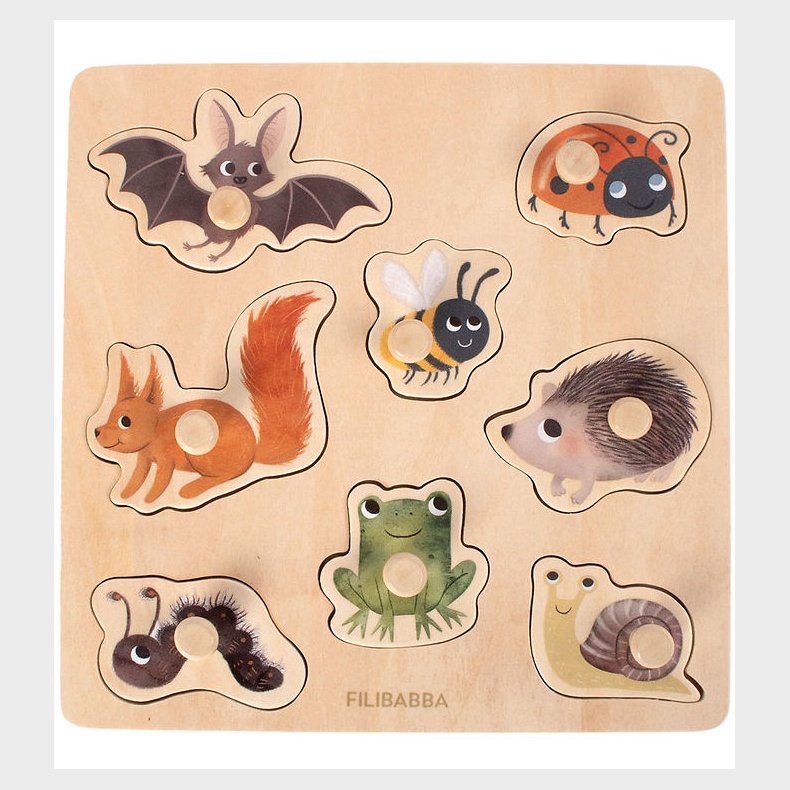 Filibabba Puslespil - Tr - 8 Brikker - Skovens Dyr
