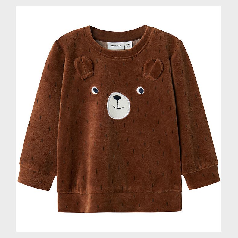 Name It Bluse - Velour - NbnNalwin - Pecan Pie