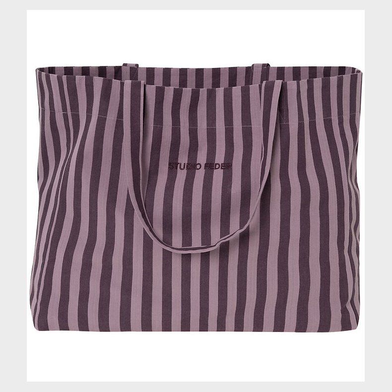 Studio Feder Shopper - Hanna - Canvas - 40x45 cm - Lavender Stri