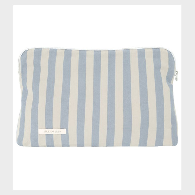 Studio Feder Toilettaske - Celia - Cotton - Pale Blue Stripe