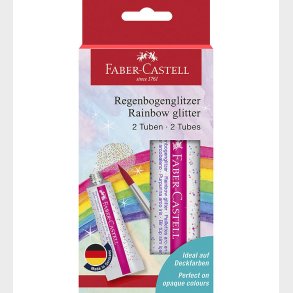 Faber-Castell Glitter Tuber - 2 stk. - Rainbow