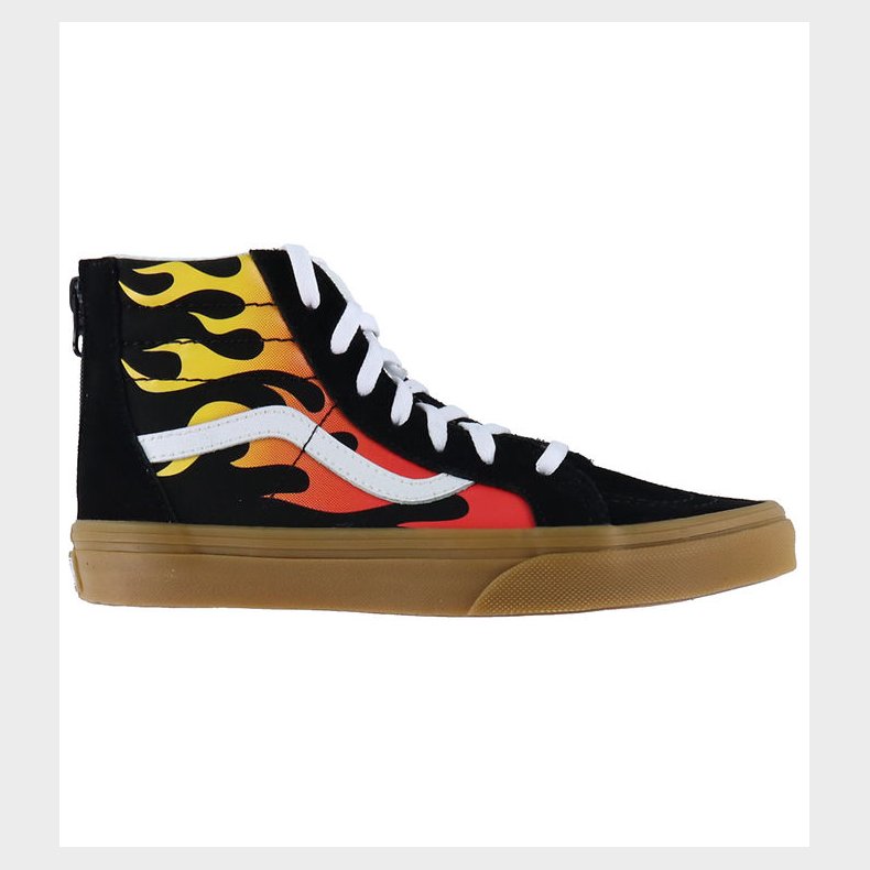 Vans Sko - Sk8-Hi Zip - Flame Black/Gum