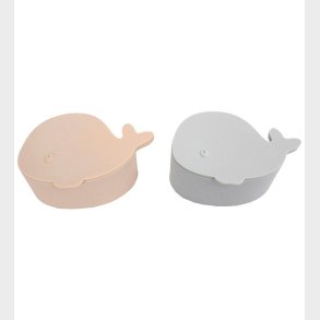 Filibabba Snackbokse - Silikone - Hvalen Christian - 2-pak - Pea