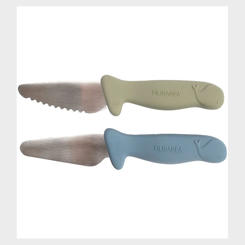 Filibabba Knivs�t Til B�rn - 2-pak - Bl�/Gr�n