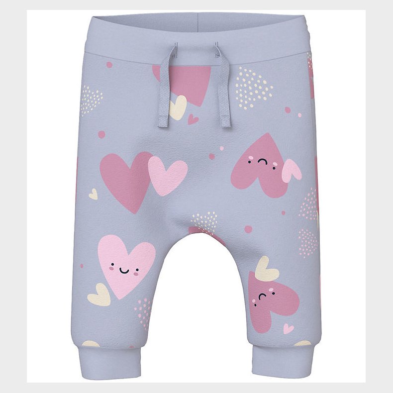 Name It Bukser - NbfVandora - Icelandic Blue/Hearts