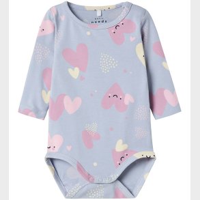Name It Body l/ - NbfVandora - Icelandic Blue/Hearts