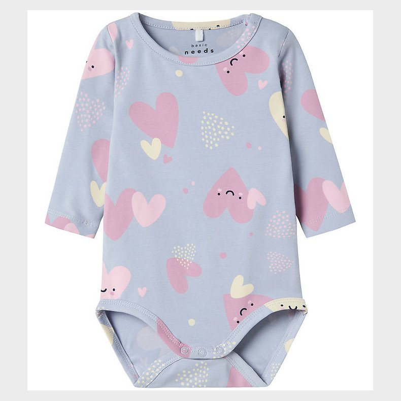 Name It Body l/ - NbfVandora - Icelandic Blue/Hearts