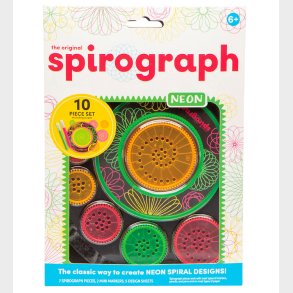 Spirograph Tegnes�t - 10 dele - Value - Neon