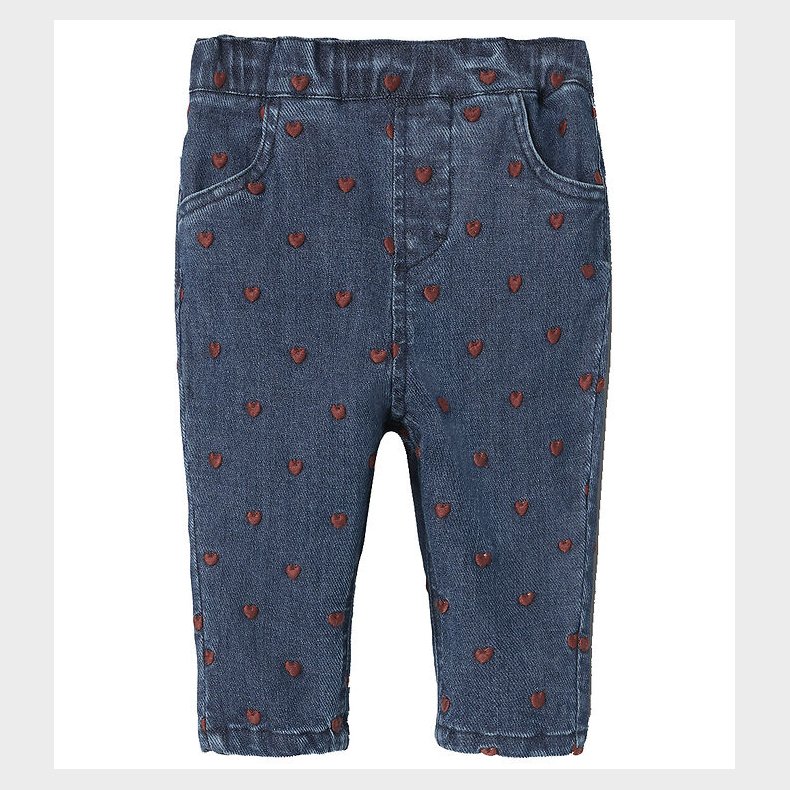 Lil Atelier Jeans - Loose - NbfLiva - Dark Blue Denim/Heart Emb