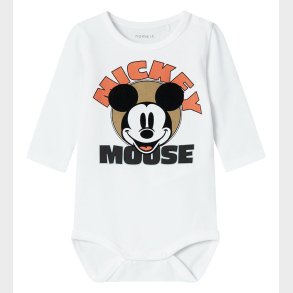 Name It Body l/ - NbmOsi Mickey - Bright White