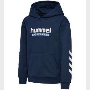 Hummel H�ttetr�je - hmlJr Logo Hoodie - Dress Blue