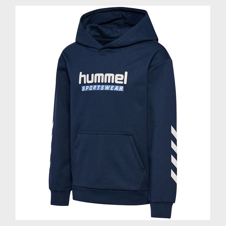 Hummel H�ttetr�je - hmlJr Logo Hoodie - Dress Blue