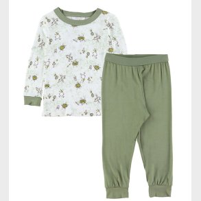 Joha Natt�j - 2-Delt - Bambus - Off White m. Print