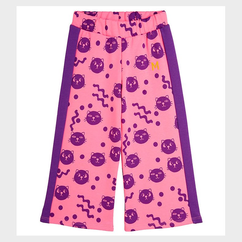 Mini Rodini Sweatpants - Squiggly Cats - Pink