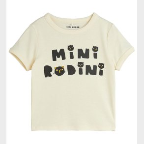Mini Rodini T-shirt - Cats - Offwhite
