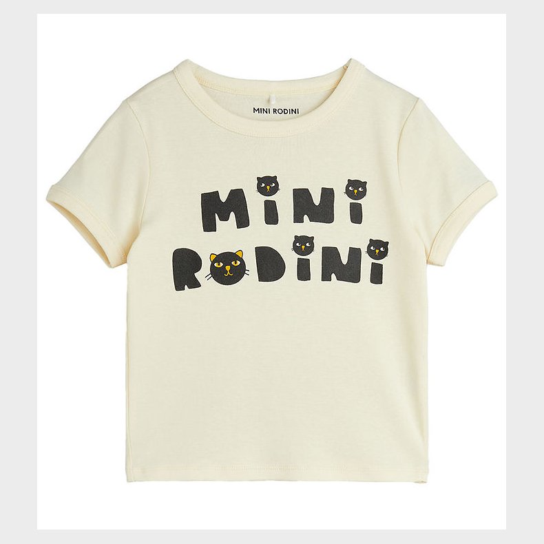 Mini Rodini T-shirt - Cats - Offwhite