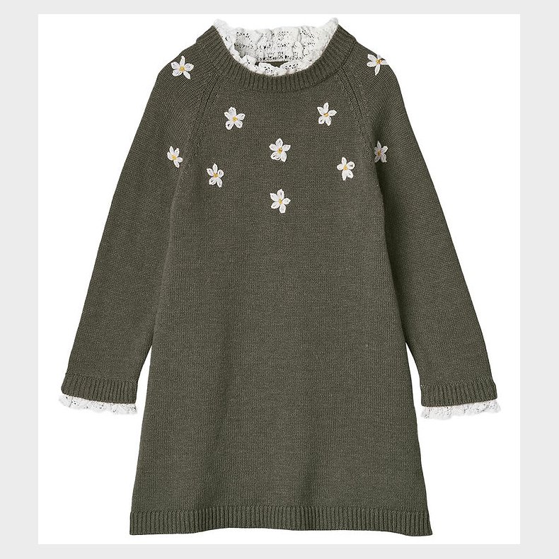 Fliink Kjole - Strik - Daisy Hand Embroidered - Beetle