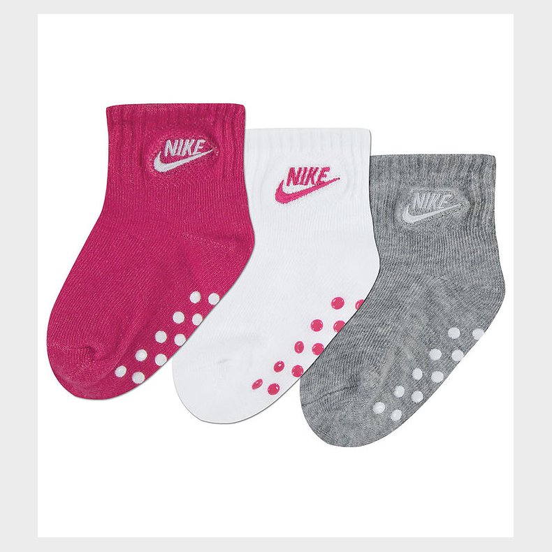 Nike Strmper - 3-pak - Non-Slip - Pink/Hvid/Gr