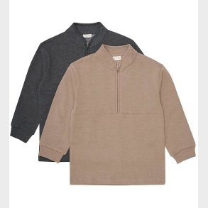 Minymo Sweatshirts - 2-pak - Half Zip - Fossil