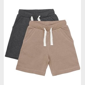 Minymo Sweatshorts - 2-pak - Fossil