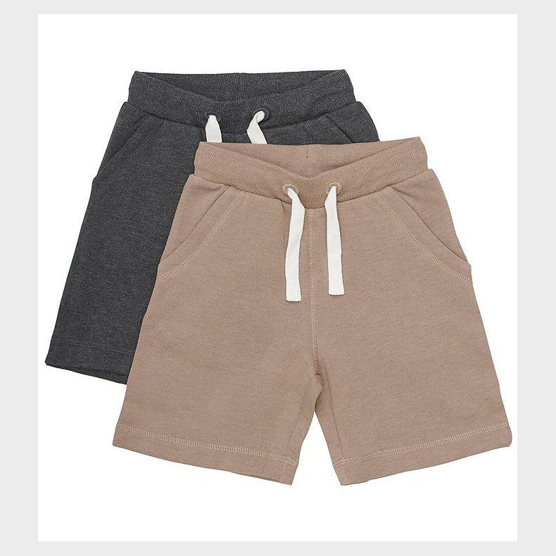 Minymo Sweatshorts - 2-pak - Fossil