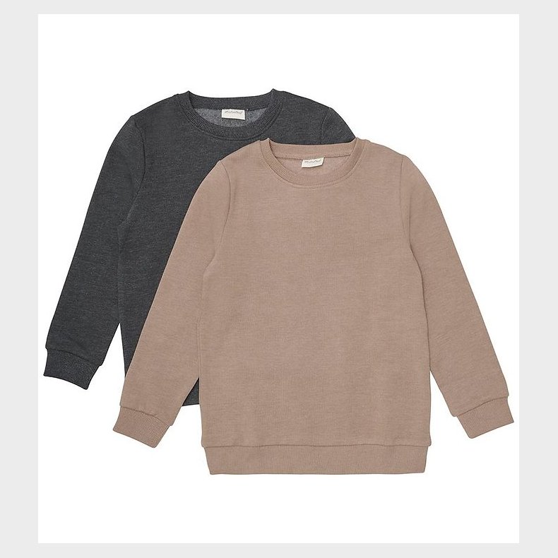 Minymo Sweatshirts - 2-pak - Fossil
