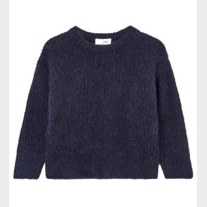 American Vintage Bluse - Strik - Col Rond - Navy Shine