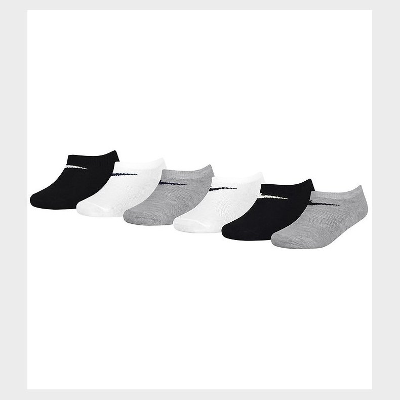 Nike Ankeltrmper - No Show - 6-pak - Hvid/Sort/Gr