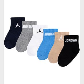 Jordan Ankelstrmper - 6-pak - Bl/Gr/Beige/Hvid/Sort