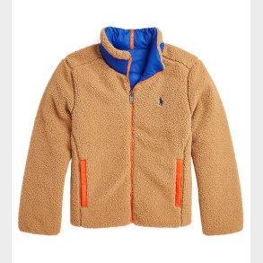 Polo Ralph Lauren Dynejakke m. Fleece - Vendbar - Brun/Bl� m. Or