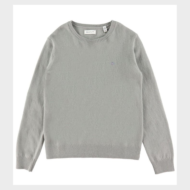 GANT Bluse - Strik - Uld - Shield - Warm Grey