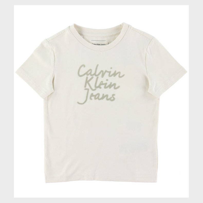 Calvin Klein T-shirt - Handweiting Logo - Turtledove