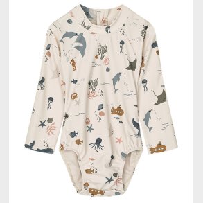 Liewood Badedragt - Maxime Baby - UV40+ - Sea Creature/Sandy