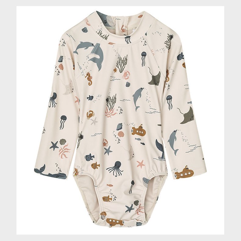 Liewood Badedragt - Maxime Baby - UV40+ - Sea Creature/Sandy