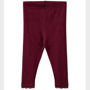 Sofie Schnoor Leggings - Rib - Nalinesb - Burgundy