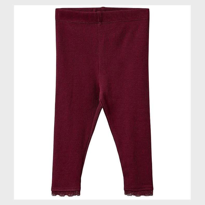 Sofie Schnoor Leggings - Rib - Nalinesb - Burgundy