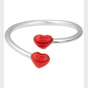 Design Letters Ring - Little Big Love - S�lv/R�d