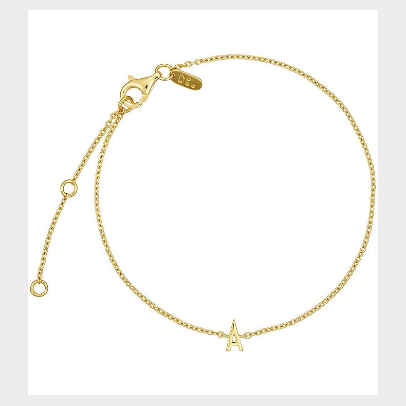 Design Letters Armbnd - A - 18K Guldbelagt
