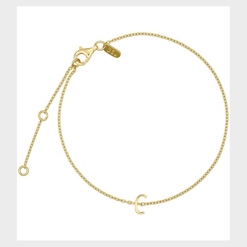 Design Letters Armbnd - C - 18K Guldbelagt