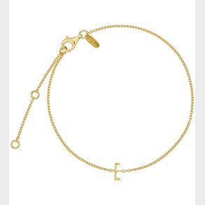 Design Letters Armbnd - E - 18K Guldbelagt
