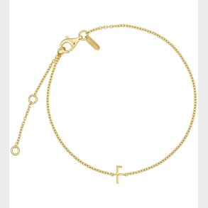 Design Letters Armbnd - F - 18K Guldbelagt