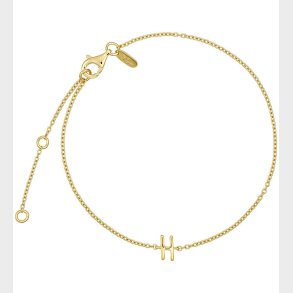 Design Letters Armbnd - H - 18K Guldbelagt