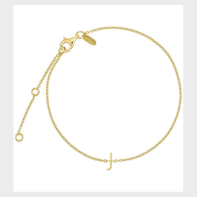 Design Letters Armbnd - J - 18K Guldbelagt