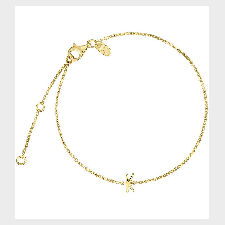 Design Letters Armbnd - K - 18K Guldbelagt